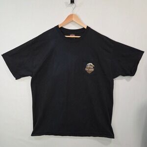 Harley Davidson Mens Black 100% Cotton T Shirt 2XL Bergen New Jersey Biker 2014